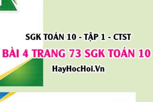 Giải bài 4 trang 73 Toán 10 Chân trời sáng tạo (SGK Tập 1)